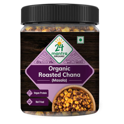 24 Mantra Organic Roasted Chana-Masala, 185g / 200g (Weight May Vary)