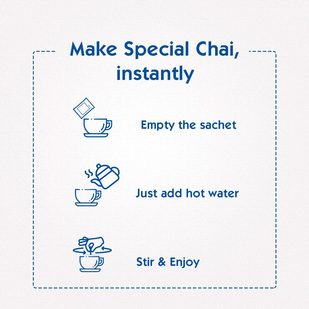 Society One Minute Tea | Masala Flavour |  Clove, Black Pepper, Cinnamon | Masala Chai | Flavoured Instant Tea | 14g X 10 Sachets (140g