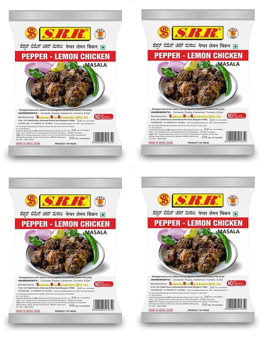 SRR Masala Pepper Lemon chicken 4 pieces (50 grams X 4) All Natural no artificial flavors or colors