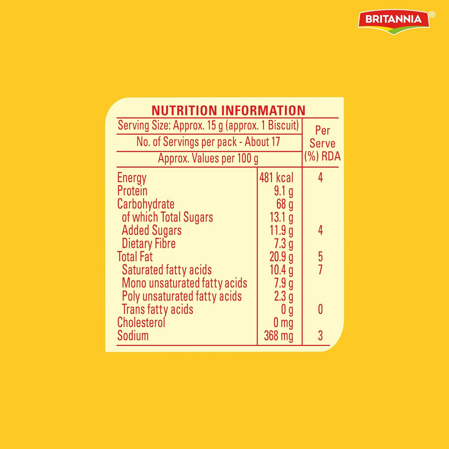 Britannia Nutri Choice Digestive High Fibre Biscuits, 250g