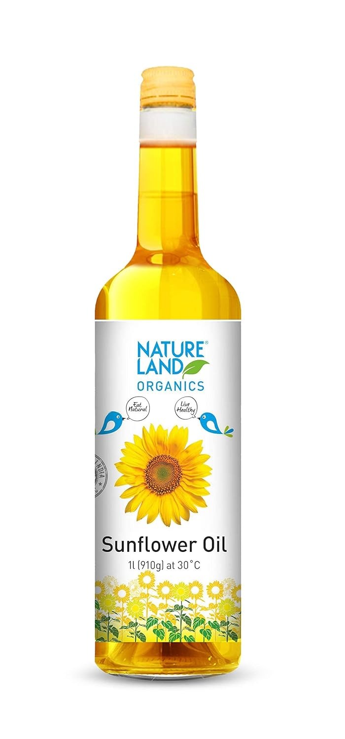 Natureland Organics Sunflower Oil 1 Ltr - Cold Pressed