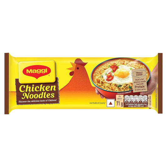 MAGGI 2-Minute Chicken Noodles, Instant Noodles with Great Taste & Aroma, Protein in Every Serve, Ready to Cook Noodles Pack, 284g