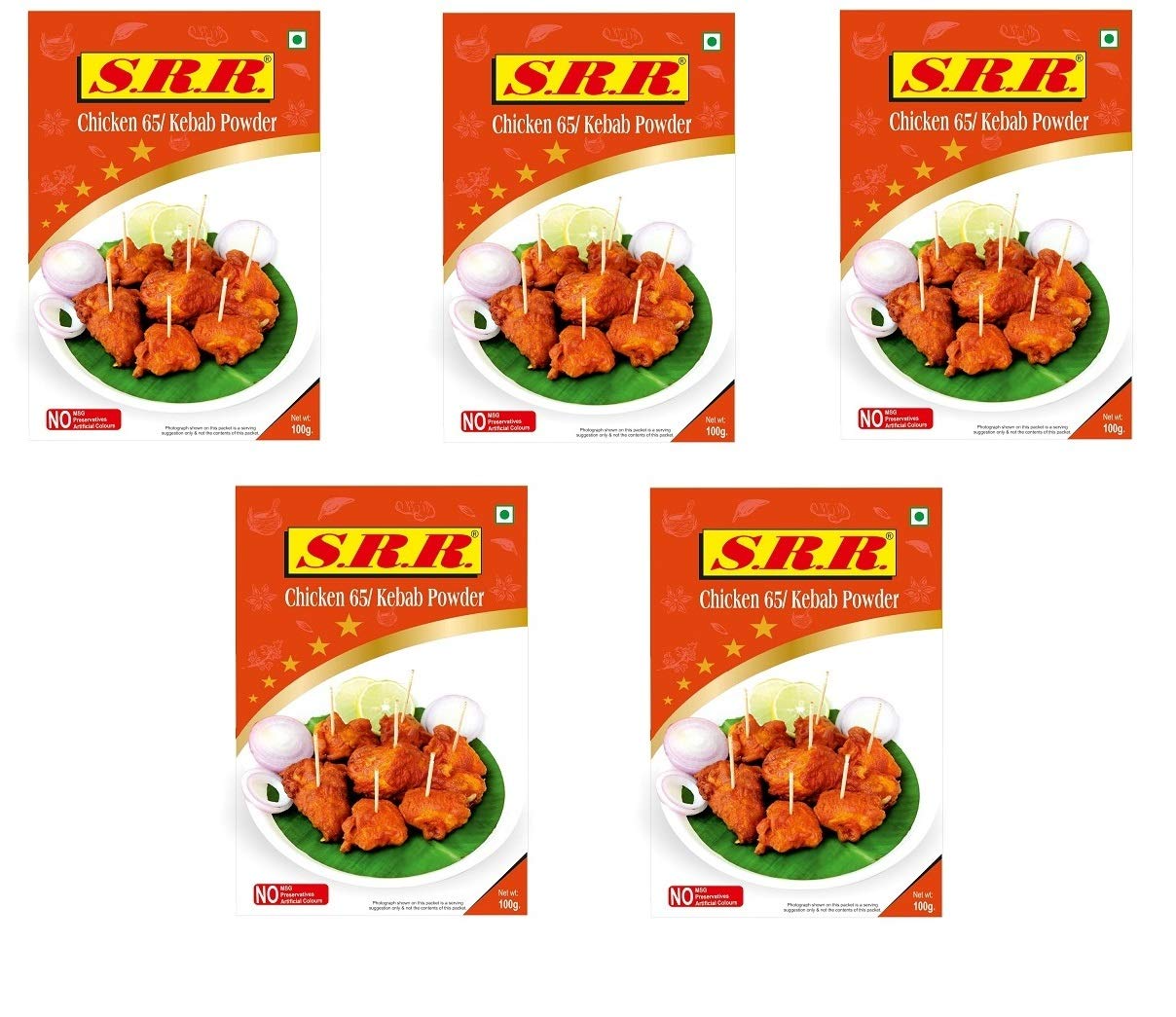 SRR MASALA Chicken Kebab Masala Mix (100 g) - Pack of 5