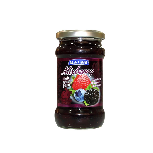 Mala's, Mixberry High Fruit Jam Glass Bottle, 350 Gram