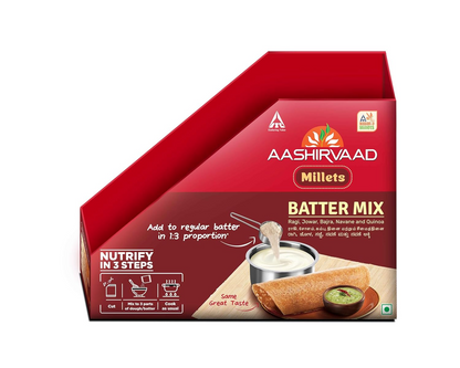 Aashirvaad Millets Batter Mix - Mixed Flour, Rich In Fibre & Protein, 800 g