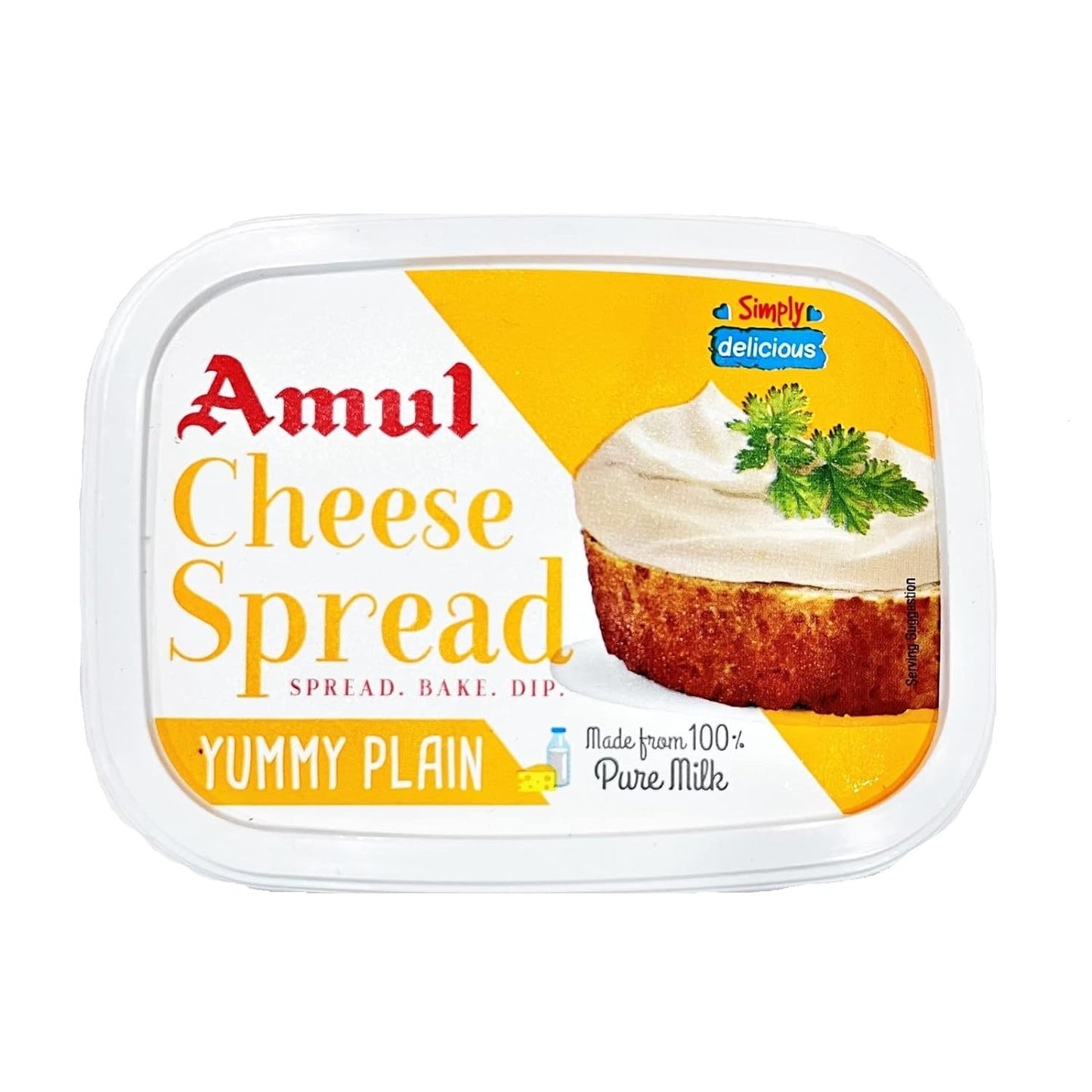 Amul cheese spread, 200g Yummy Plain