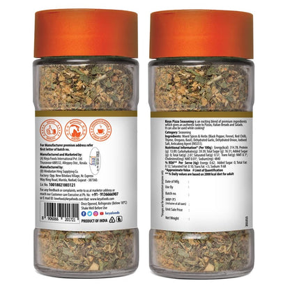 Keya Pizza Seasoning , All Natural & Healthy Spice Blend for Pizza, Pasta | Glass Bottle | Premium Herbs and Spices 45gm