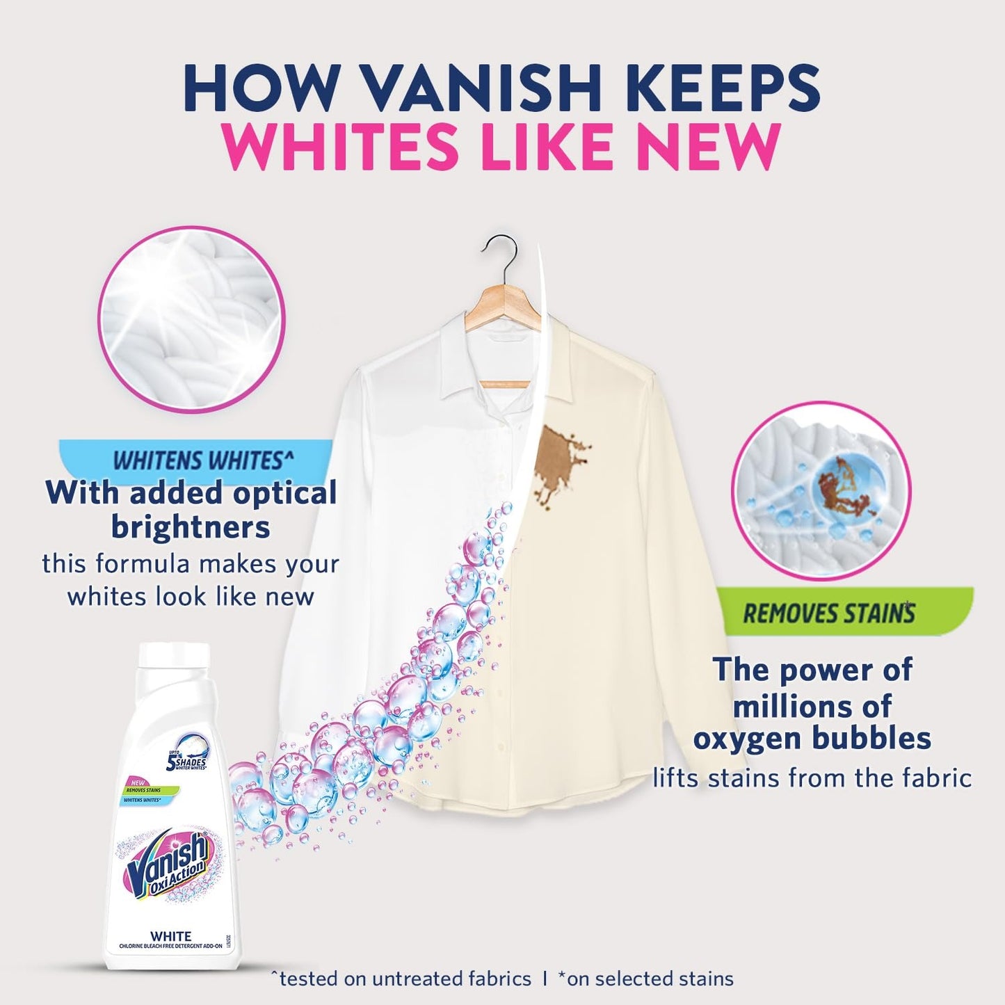 Vanish 800 ml, Crystal White Fabric Whitener