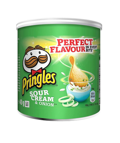 Pringles Sour Cream & Onion Pop & Go Potato Chips 40g (Pack of 2)