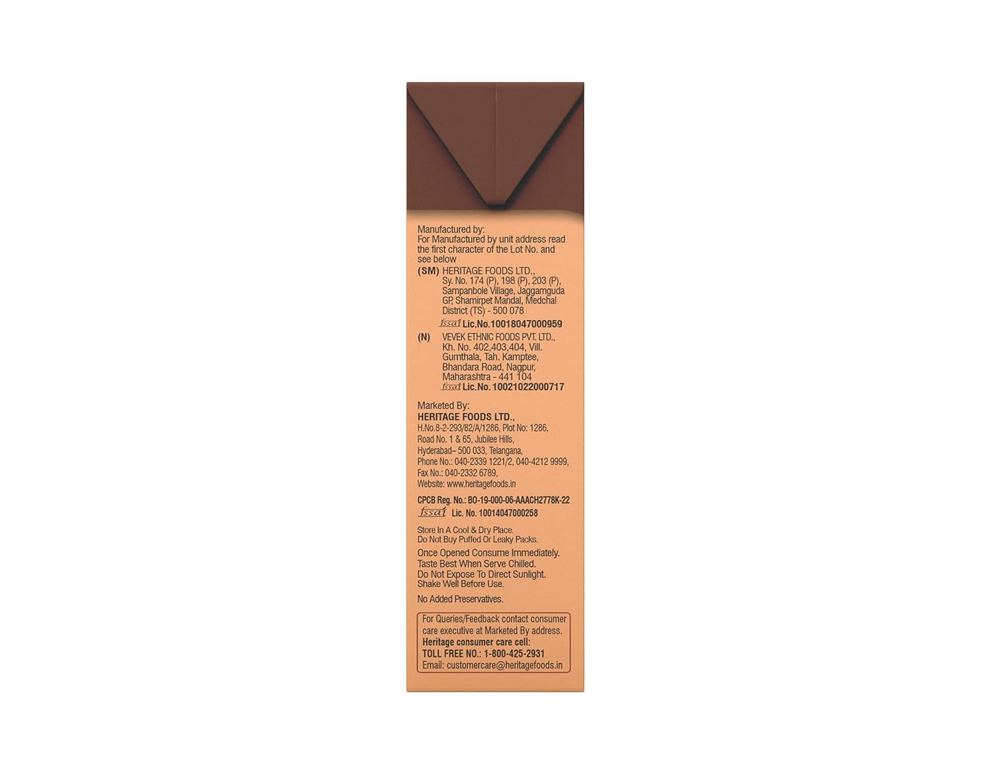 Heritage Chocolate & Caramel Milkshake, 180 ml Tetra Pack