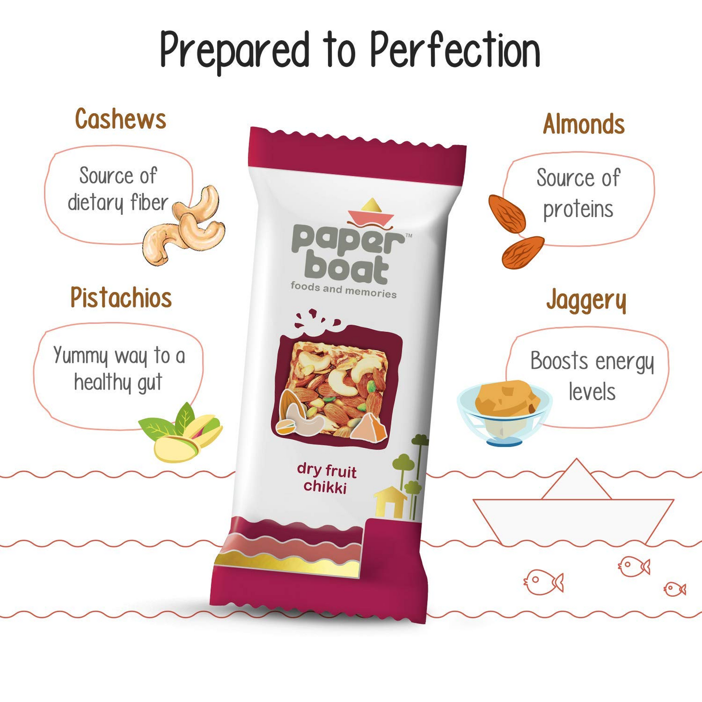 Paper Boat Dry Fruit Chikki | No Preservatives and Colors | 250g / 280g (Weight May Vary)