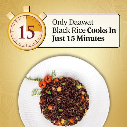 Daawat Black Rice Immuno Plus 1KG Pack - Superfood with High Protein, Rich Antioxidants, Minerals & Low Fat - Whole Grain