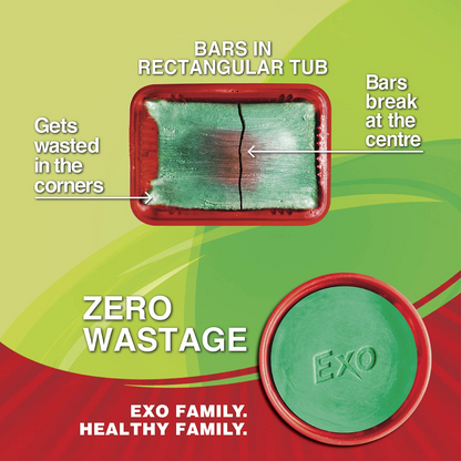 Exo Round Dish Wash Bar - 700 g (Pack of 4)