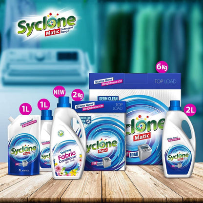 Syclone Matic Top Load Detergent Powder for Washing Machine, 2kg