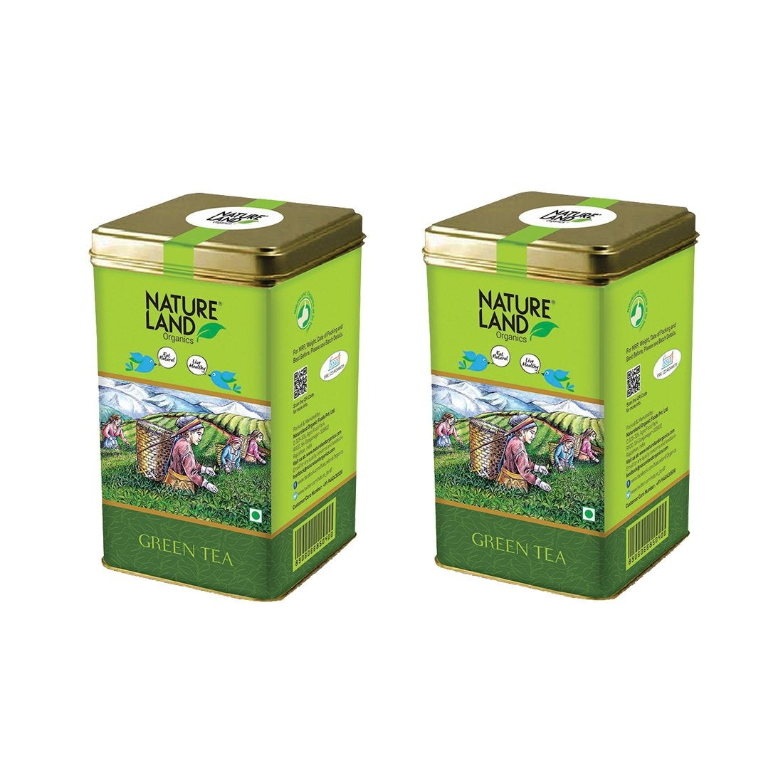 Natureland Organics Green Tea 200 Gm - 100% Organic Loose Leaf Tea