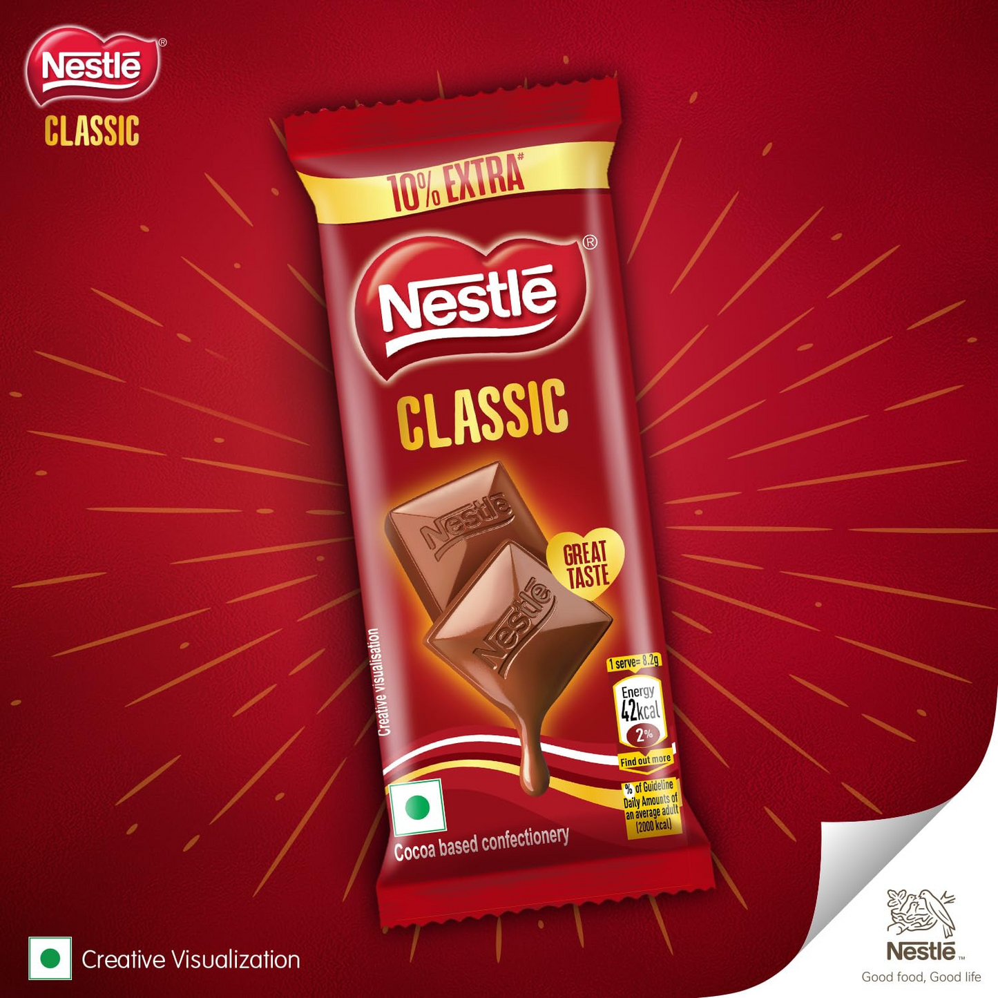 Nestlé Classic Tablet, Rich & Creamy Milk Treat, 30g (Weight may vary upwards)