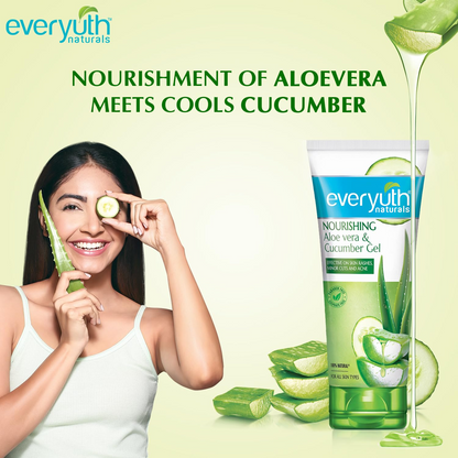 Everyuth Naturals Nourishing Aloe Vera & Cucumber Gel, 150 g