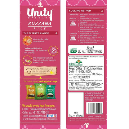 India Gate Unity Basmati Rice Rozzana, 5 kg