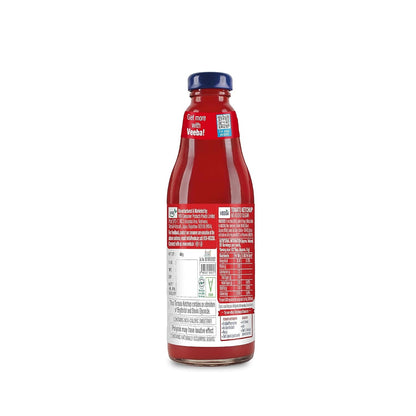 Veeba Tomato Ketchup No Added Sugar (460g) | Contains Non-Caloric Sweetener I No Artificial Flavours | No Synthetic Colours