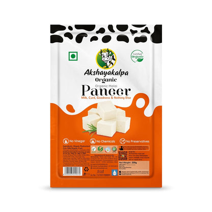 Akshayakalpa Organic Handcrafted Malai Paneer – Soft and tasty, chemical-free paneer, nutritious by nature– 200g