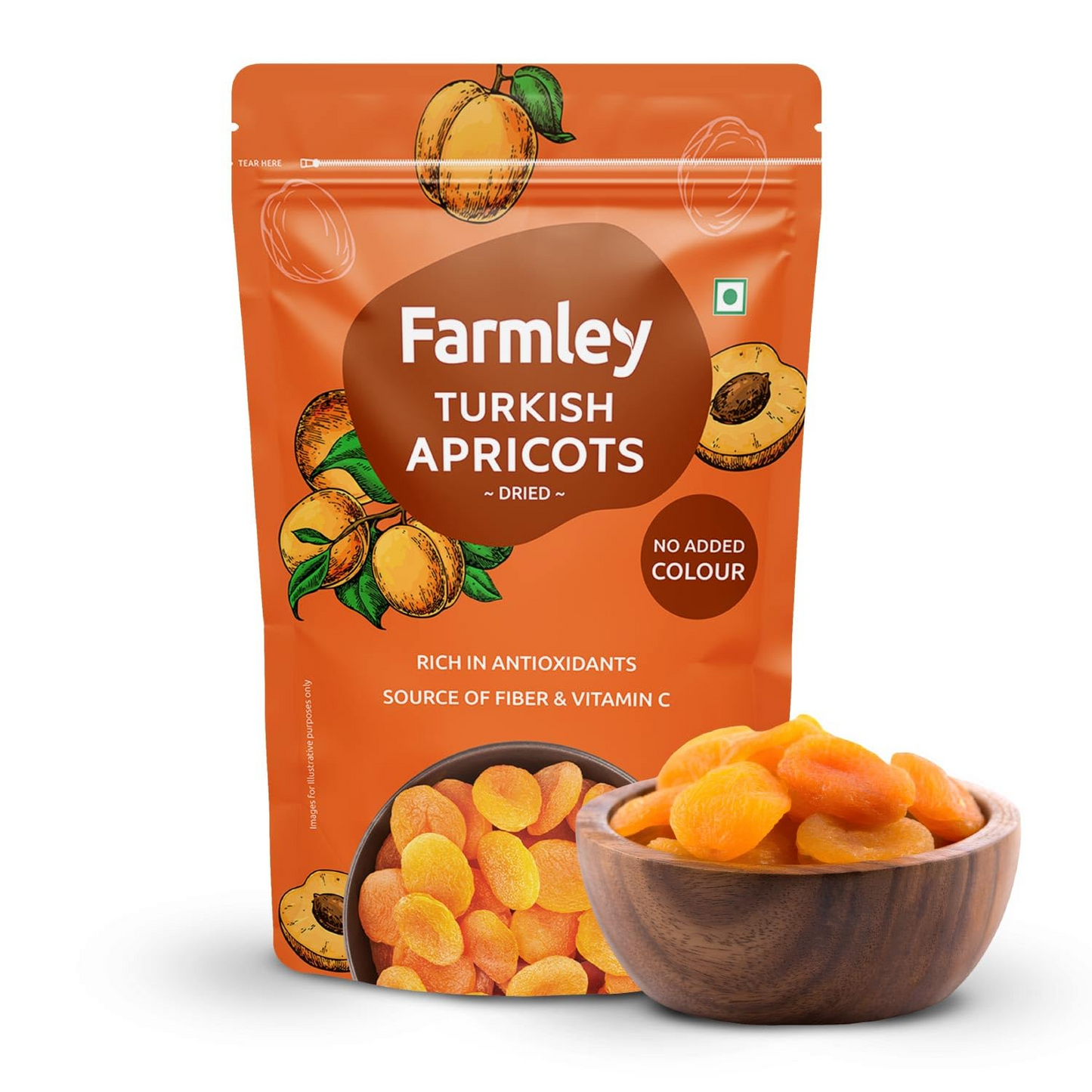 Farmley Exotics Apricots Dry Fruits | 200g