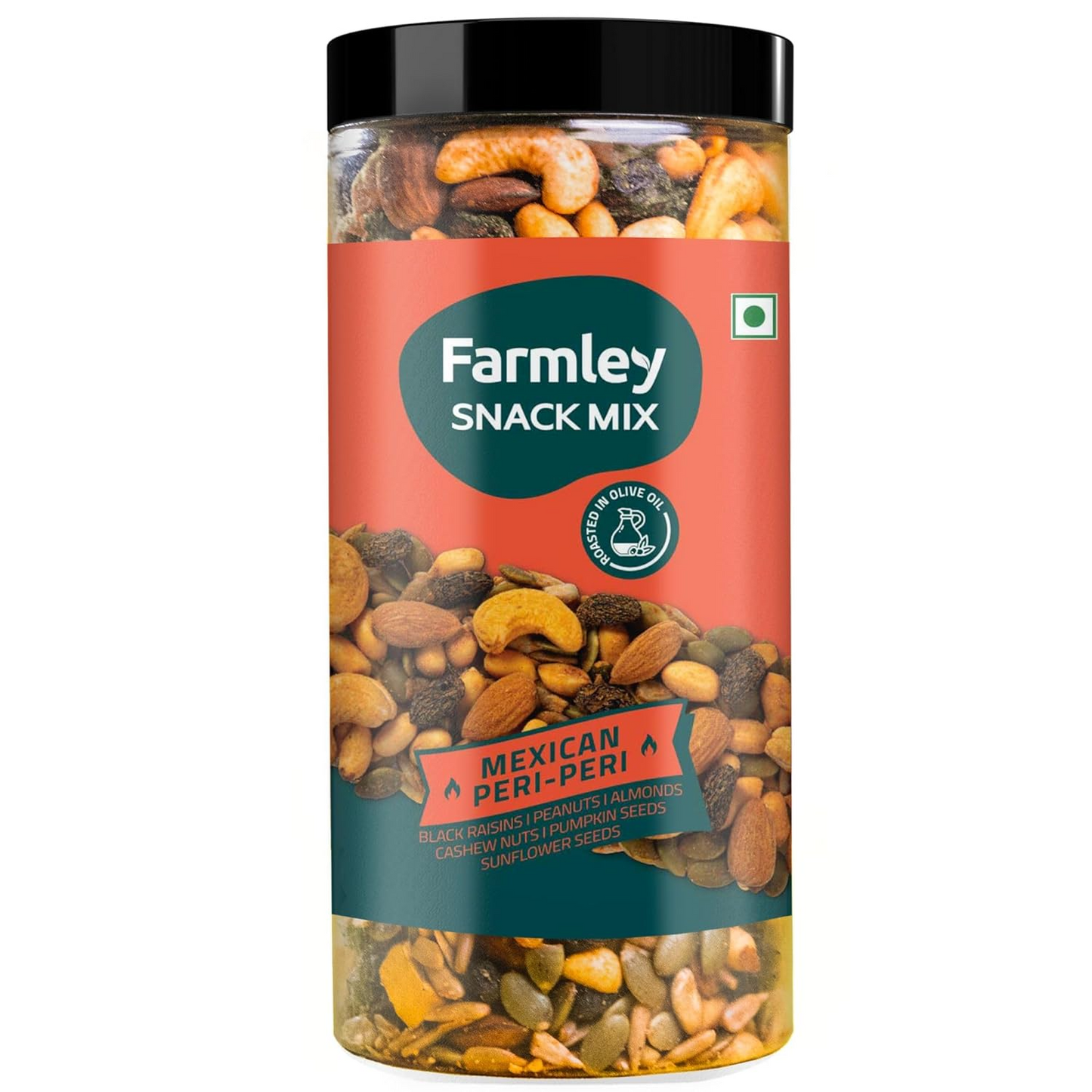 Farmley Snack Mix | 405g | 6 Superfoods in 1 Mix | Almonds, Dry Fruits, Pumpkin Seeds, Cashew, Sunflower Seeds, Peanuts |