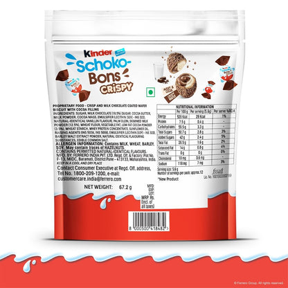 Kinder Schokobons Crispy 12Pcs 67.2gm