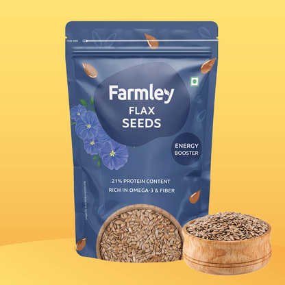 Farmley Premium Flax Seeds, Alsi Seeds - 200 grams I Rich in Fiber & Omega -3