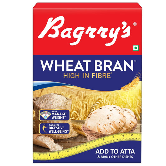 Bagrry's Wheat Bran 500 gm Box| High in Fibre & Protein | Helps Reduce Cholesterol & Manages Weight | Good Digestive Health