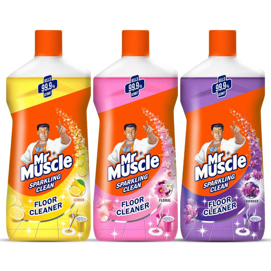 Mr.Muscle Floor Cleaner Liquid, Citrus + Floral + Lavender, (1000ml x 3)