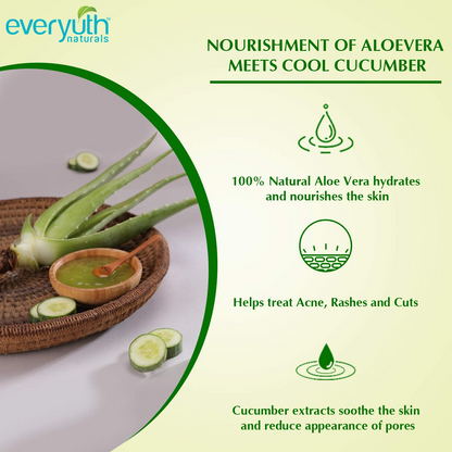 Everyuth Naturals Nourishing Aloe Vera & Cucumber Gel, 150 g