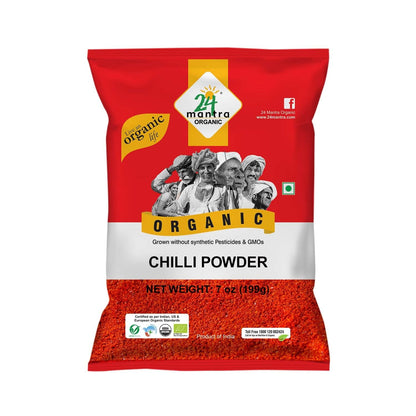 24 Mantra Organic Chilli Powder/Laal Mirch/Karam Podi - 200gms | Pack of 1 | 100% Organic |