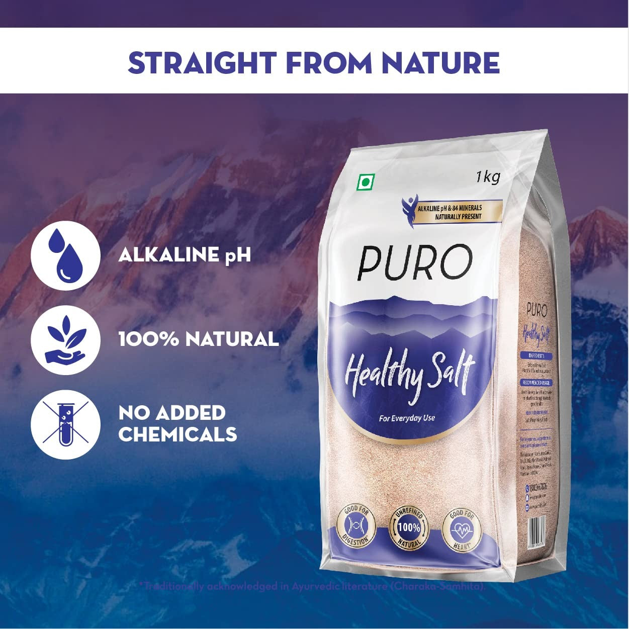 Puro Healthy Salt, 1kg (Pack of 2)