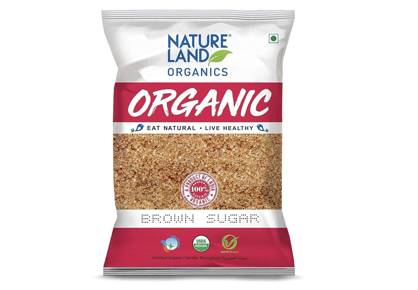 Natureland Organics Brown Sugar 1 Kg - Organic Sugar