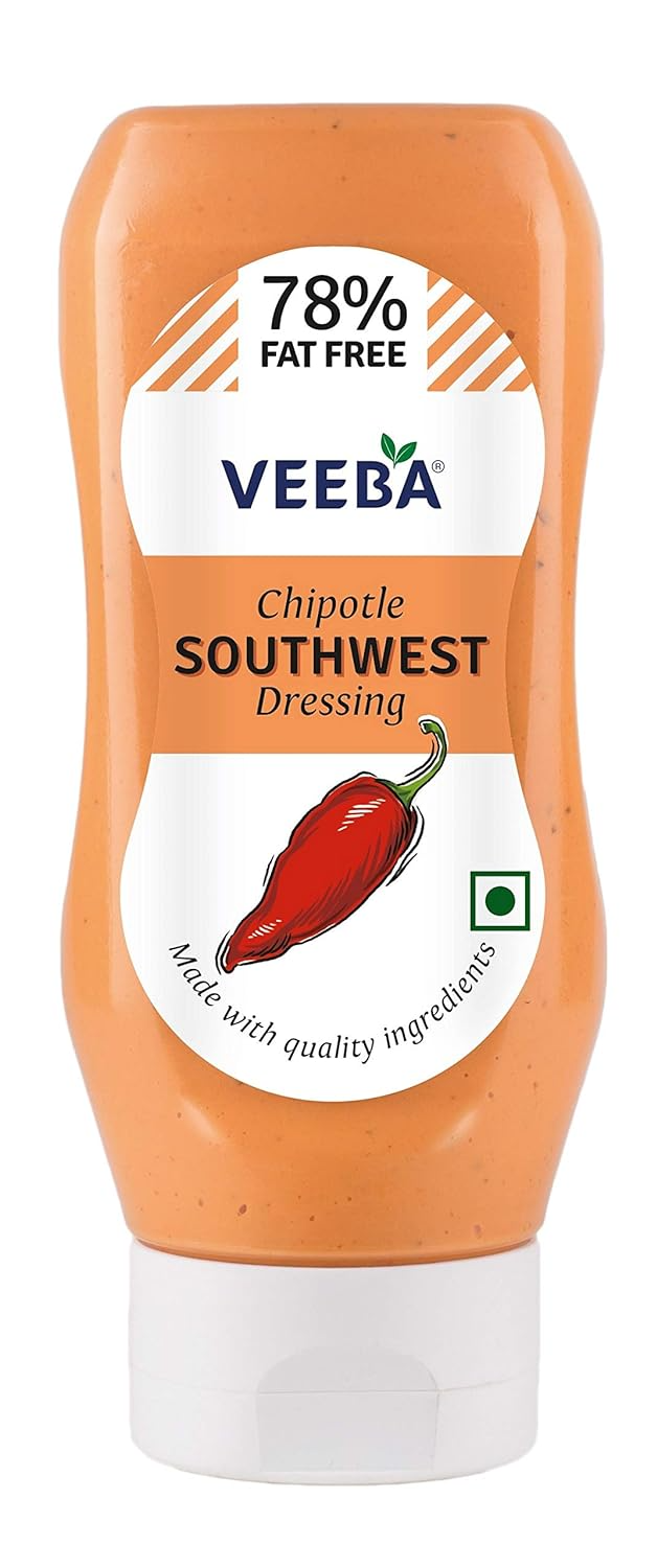 Veeba Salad Dressings Caesar 77% Fat Free, 300g and Veeba Chipotle Southwest Salad Dressing, 300g