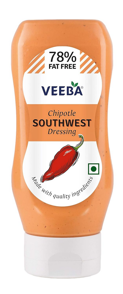 Veeba Salad Dressings Caesar 77% Fat Free, 300g and Veeba Chipotle Southwest Salad Dressing, 300g