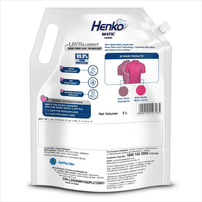 Henko Matic Liquid Front Load Refill Pouch - 2L