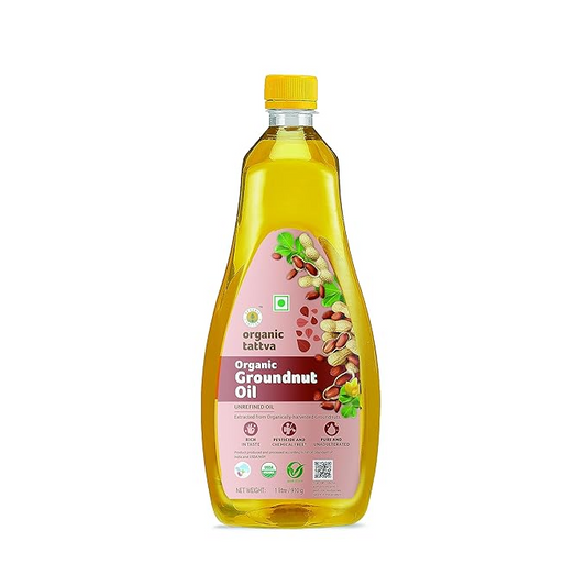 Organic Tattva, Organic Groundnut/Peanut Unrefined Cooking Oil (1 Litre)