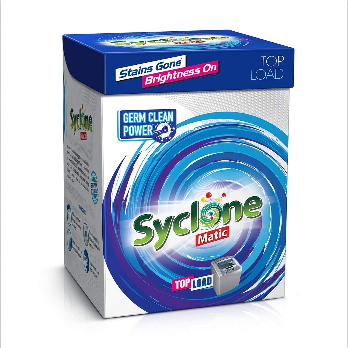 Syclone Matic Top Load Detergent Powder for Washing Machine, 2kg