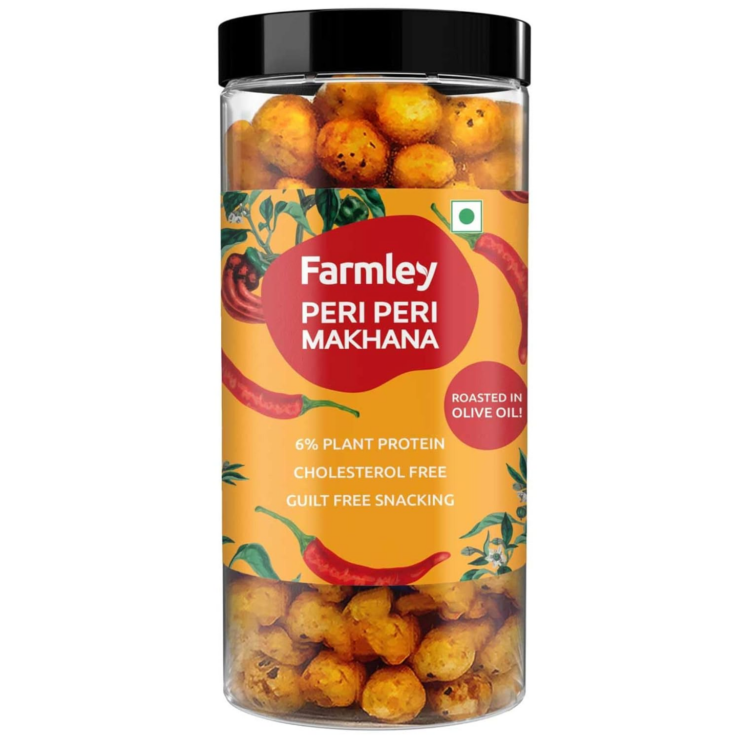 Farmley Roasted & Flavoured Peri Peri Healthy Makhana Snacks 90 gm