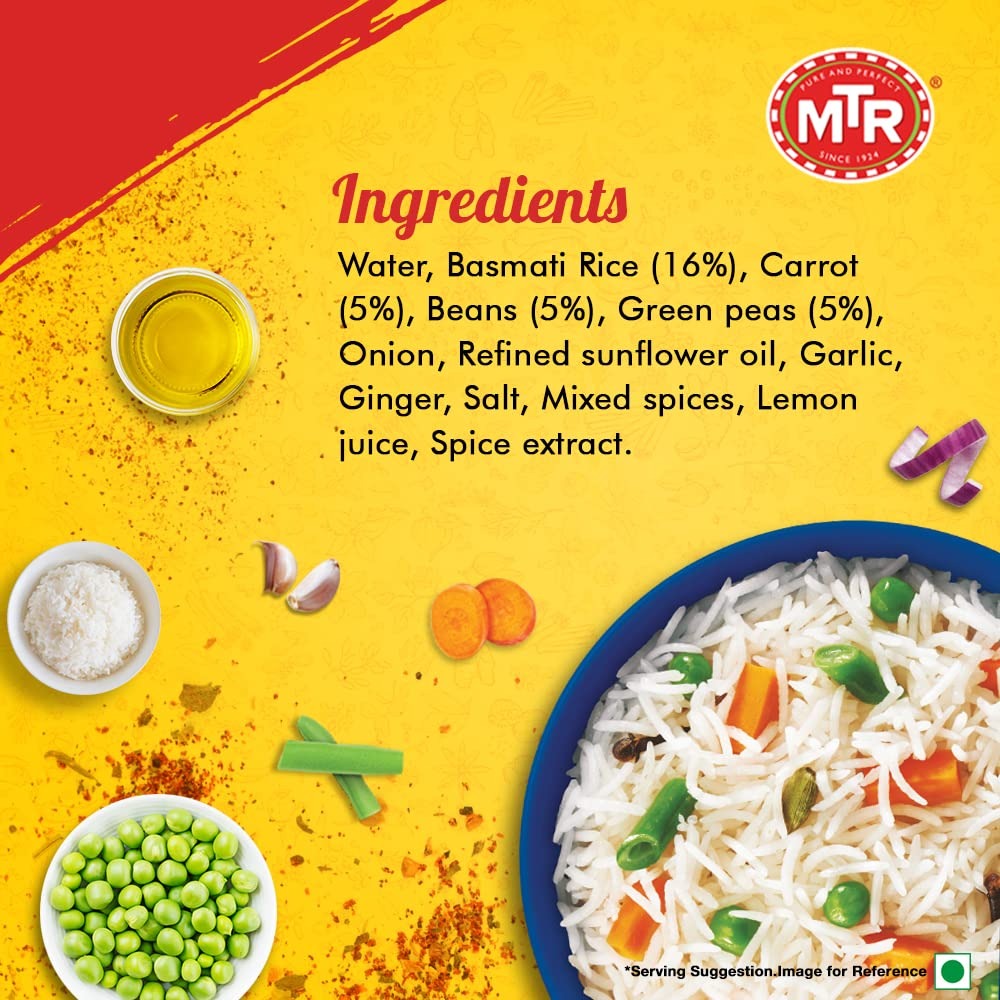 MTR Ready to Eat Vegetable Pulao, 250g