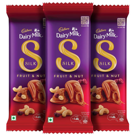 Cadbury Dairy Milk Silk Fruit and Nut Chocolate Bar, 137 g (Pack of 3)