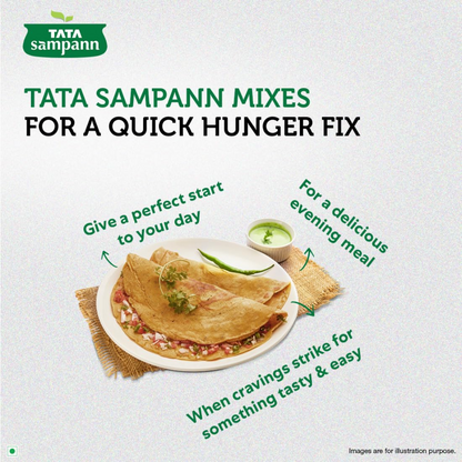 Tata Sampann Protein Rich Moong Dal Chilla Mix, Ready to Cook Breakfast Mix, Dal power, Instant Moong Dal Chilla Batter, 180g