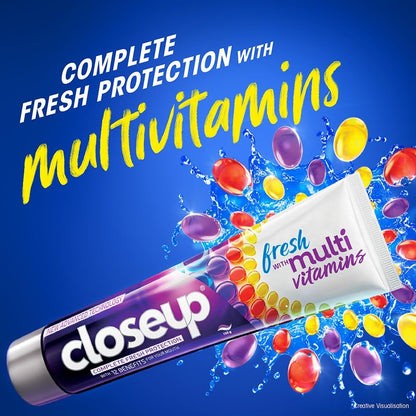 Close Up Complete Fresh Protection Toothpaste| From India's No.1 Gel Toothpaste| With Multi-Vitamin Formula, Bad Breath Treatment 150 G