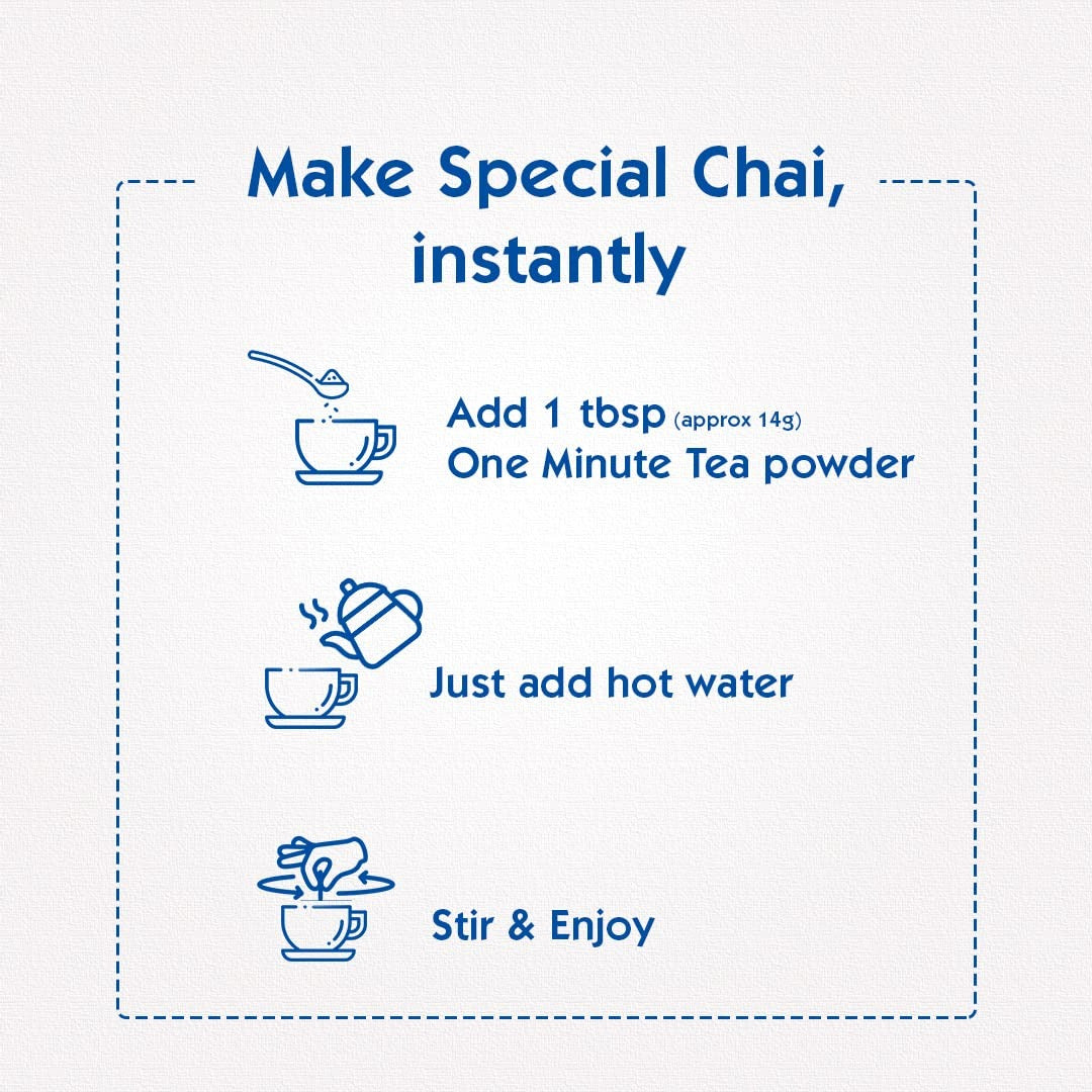 Society One Minute Tea | Masala Flavour | Made with Ginger, Clove, Black Pepper, Cinnamon | Masala Chai  | 1 Kg Pouch