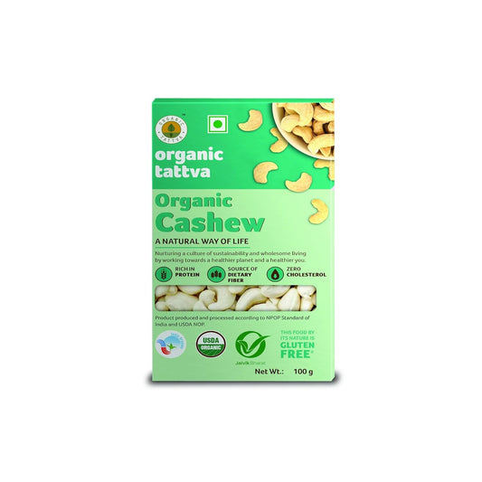 Organic Tattva 'Cashews', Naturally Processed, No Artificial Additives (Pack of 1(100gm))