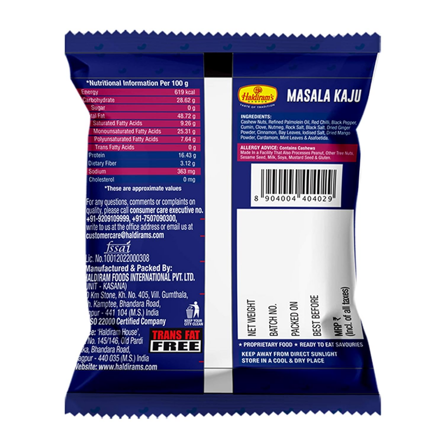 Haldirams Nagpur Masala Kaju (Pack of 10 ) - 35 gm Each)