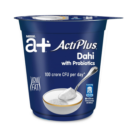 Nestle a+ Actiplus Dahi, 380 g Cup| Probiotic Curd