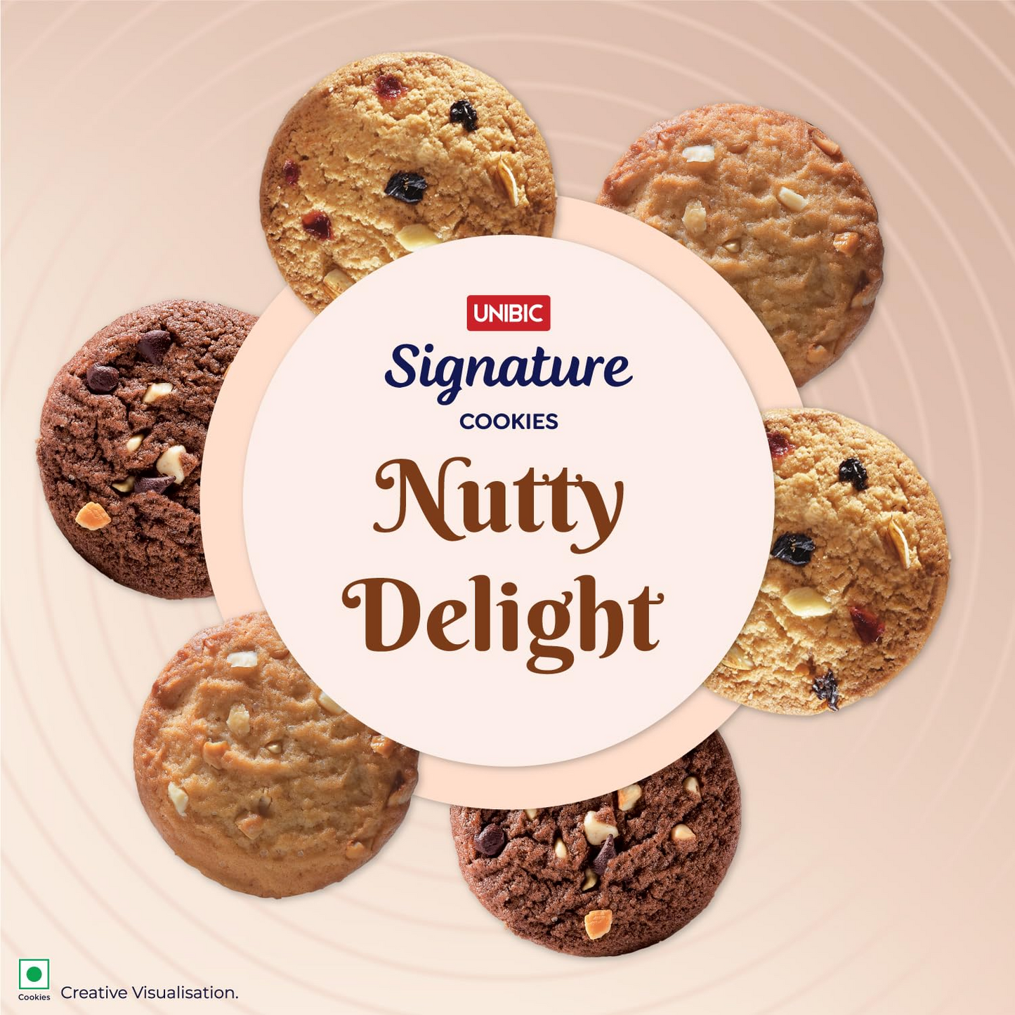 Unibic Signature Collection Cookies | Nutty Delight Combo | Cashew Nut, Choco Nut & Fruit & Nut Cookies | Family Snacks Biscuit | 900gm