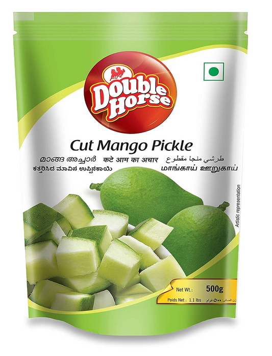 Double Horse Cut Mango Pickle, 500 g